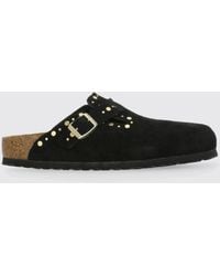 Birkenstock - Boston Rivet Suede Mules With Studs - Lyst
