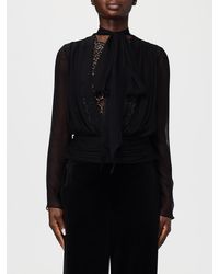 Alberta Ferretti - Chiffon Blouse With Rhinestones - Lyst