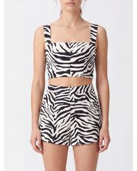 Dolce & Gabbana - Dolce &Amp Gabbana Zebra-Print Stretch-Cotton Cropped Top - Lyst