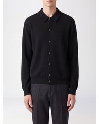 Aspesi - Polo-Style Long-Sleeved Cardigan With Ribbed Collar - Lyst