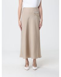ARMANI EXCHANGE - Long Satin Skirt - Lyst
