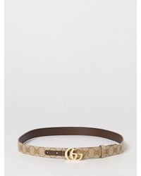 Gucci - Gg Marmont Leather Belt With Double G Buckle - Lyst