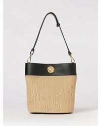 Coccinelle - Nikla Raffia And Leather Bag - Lyst