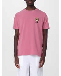 Moschino - Teddy Bear Print Cotton T-Shirt With Logo - Lyst