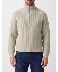 Camper - Ribbed Wool Blend Half-Zip High Neck Jumper - Lyst