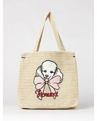 Fiorucci - Poodle Raffia Bag With Poodle Embroidery - Lyst