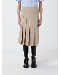 A.P.C. - Organic Cotton Pleated Skirt - Lyst