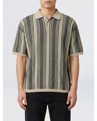 Nanamica - Striped Polyester Knit Polo - Lyst
