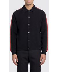 Gucci - Web Wool Polo Cardigan - Lyst