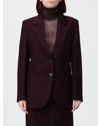 Victoria Beckham - Single-Breasted 100% Wool Blazer With Lapel Collar - Lyst