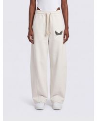 Barrow - Wide-Leg High-Waisted Cotton Jogging Trousers With Drawstring - Lyst
