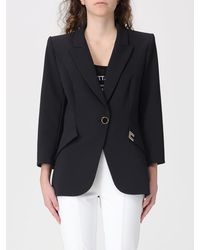 Elisabetta Franchi - Crêpe Single Breasted Blazer - Lyst