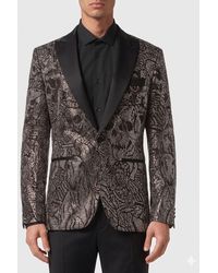 Philipp Plein - Single-Breasted Blazer With All-Over Rhinestones - Lyst