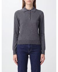 Golden Goose - Slim Fit Virgin Wool Long-Sleeved Knitted Polo - Lyst