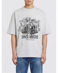 DSquared² - Bedrucktes Baumwoll-T-Shirt - Lyst