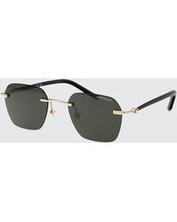 Montblanc - Rectangular Metal Sunglasses - Lyst