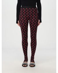 Marine Serre - Crescent Moon Lycra Leggings With All-Over Logo - Lyst
