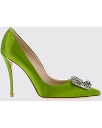 Roger Vivier - Crystal Embellished Pointed Toe Pumps - Lyst
