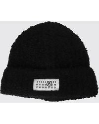 MM6 by Maison Margiela - Gorro Beanie De Punto De Mezcla De Lana Con Vuelta - Lyst