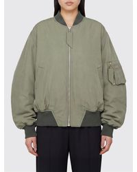 The Attico - Cropped Relaxed Fit Bomber Jacket With Dropped Shoulders - Lyst