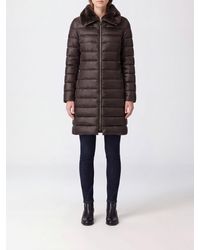 Herno - Long Quilted Nylon Down Jacket With Fox Fur Collar - Lyst