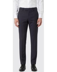 BOSS - Virgin Wool Blend Tailored Trousers - Lyst