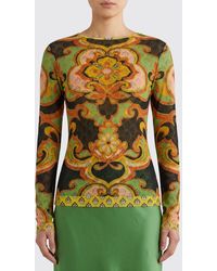 Etro - Top De Tejido Técnico Con Estampado Étnico - Lyst