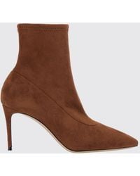 Casadei - Julia Stretch Fabric Ankle Boots With Stiletto Heel And Almond Toe - Lyst