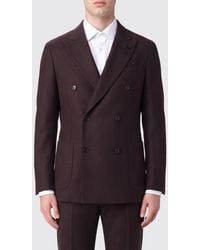 Lardini - Double-Breasted Wool And Cashmere Blazer With Patch Pockets - Lyst
