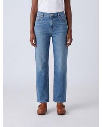 FRAME - The Mellow High-Waisted Straight Jeans - Lyst