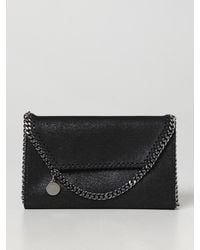 Stella McCartney - Falabella Mini Crackled Synthetic Suede Bag - Lyst