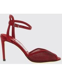 Jimmy Choo - Sacora Crystal-Embellished Suede Sandals With High Heel - Lyst