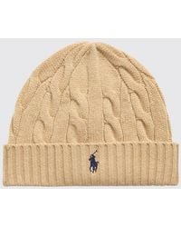 Polo Ralph Lauren - Wool And Cashmere Blend Beanie With Contrast Pony Logo - Lyst