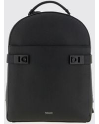 Ferragamo - Hug Calfskin Leather Backpack With Gancini Logo - Lyst
