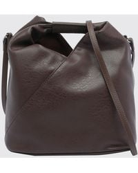 MM6 by Maison Margiela - Japanese Calf Leather Bucket Bag - Lyst