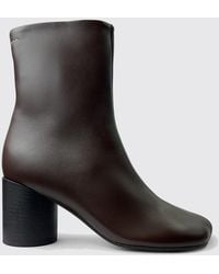 MM6 by Maison Margiela - Anatomic Tabi Leather Ankle Boots - Lyst