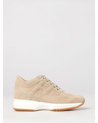 Hogan - Interactive Suede Sneakers With Embossed H Logo And Chunky Sole - Lyst