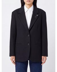 Lardini - Single-Breasted Pure Cashmere Blazer With Peaked Lapels And Dropped Shoulders - Lyst