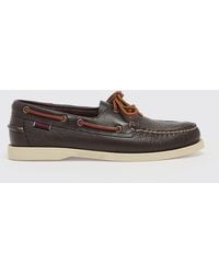 Sebago - Portland Hammered Leather Boat Loafers - Lyst