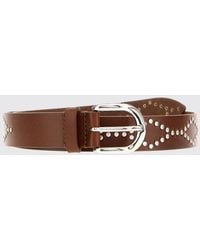 Isabel Marant - Liliana Studded Leather Belt With An Engraved Metal Buckle - Lyst