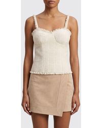 Balmain - Bouclé Wool Blend Corset Top - Lyst