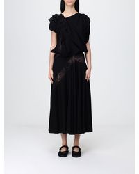 Junya Watanabe - Asymmetric Crêpe And Lace Dress - Lyst