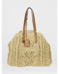 Ermanno Scervino - Crocheted Raffia Shoulder Bag - Lyst