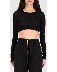 Rick Owens - Cropped Viscose T-Shirts - Lyst