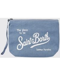 MC2 Saint Barth - Aline Striped Linen Pochette - Lyst
