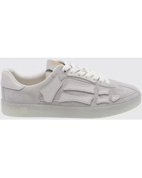 Amiri - Pacific Bones Calfskin Leather Trainers With A Side Monogram Embroidery - Lyst