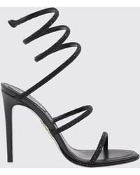Rene Caovilla - Cleo Crystal-Embellished Spiral Strap High-Heeled Sandals - Lyst