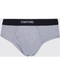 Tom Ford - Contrast Logo Waistband Stretch-Cotton Briefs - Lyst
