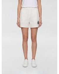 Sporty & Rich - Sporty &Amp Rich Cotton Shorts With Elasticated Waist And Contrast Logo - Lyst
