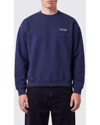 Autry - Cotton Crewneck Jumper With Contrast Logo And Dropped Shoulders - Lyst